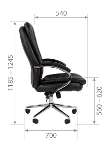 Офисное кресло CHAIRMAN 795 ЭКО, экокожа, черный